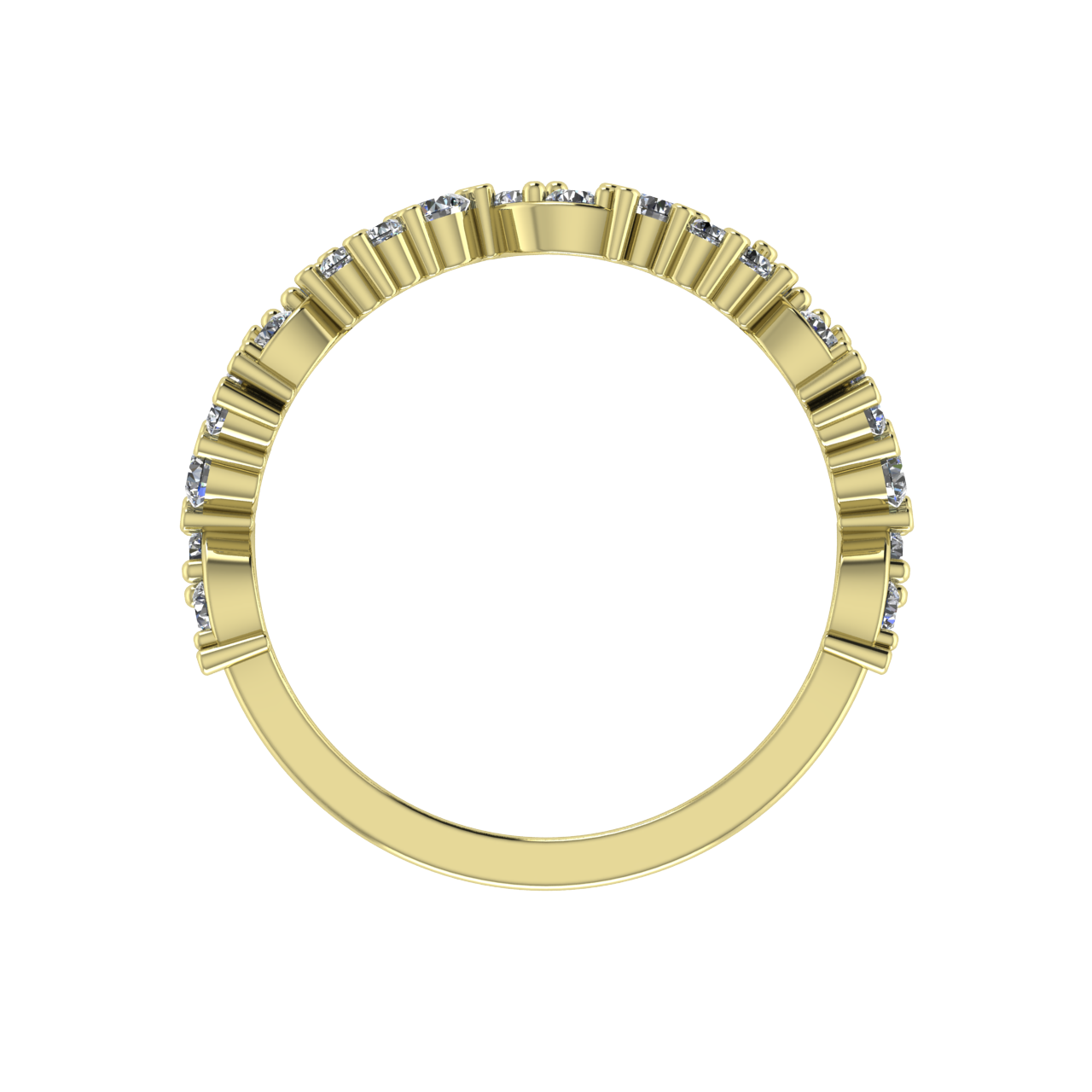 DIAMOND BANDS & STACKABLES HALFWAY  STACKABLE  RINGS & BANDS